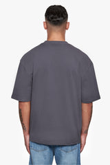 HEAVY OVERSIZE EMBO T-SHIRT DARK GREY