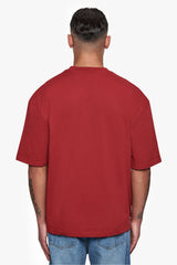 HEAVY OVERSIZE EMBO T-SHIRT RED