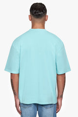 HEAVY OVERSIZE EMBO T-SHIRT TURQUOIS