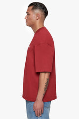HEAVY OVERSIZE EMBO T-SHIRT RED