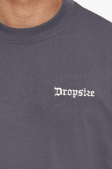 HEAVY OVERSIZE EMBO T-SHIRT DARK GREY