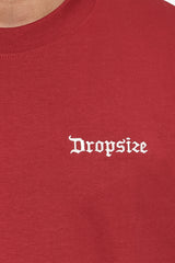 HEAVY OVERSIZE EMBO T-SHIRT RED