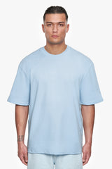 HEAVY OVERSIZE CURVED HD LOGO T-SHIRT BABY BLUE