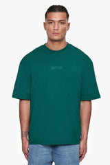HEAVY OVERSIZE CURVED HD LOGO T-SHIRT GREEN