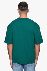 HEAVY OVERSIZE CURVED HD LOGO T-SHIRT GREEN