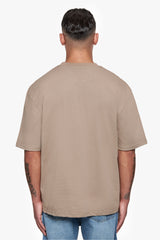 HEAVY OVERSIZE CURVED HD LOGO T-SHIRT WEATHERED TEAK