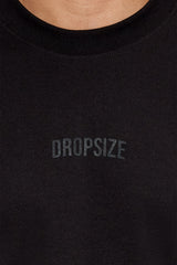 HEAVY OVERSIZE CURVED HD LOGO T-SHIRT BLACK