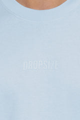 HEAVY OVERSIZE CURVED HD LOGO T-SHIRT BABY BLUE