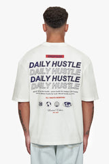 HEAVY OVERSIZE QUATTRO HUSTLE T-SHIRT CREAM