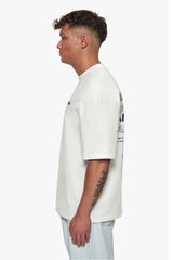 HEAVY OVERSIZE QUATTRO HUSTLE T-SHIRT CREAM