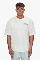 HEAVY OVERSIZE HUSTLE CLUB CIRCLE T-SHIRT CREAM