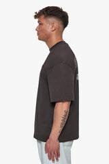 HEAVY OVERSIZE CARESS DOVES T-SHIRT WASHED BLACK