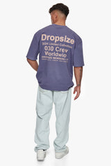 HEAVY OVERSIZED WORLD WIDE T-SHIRT GRANITE