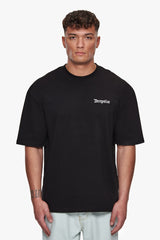 HEAVY OVERSIZE QUAD CRIME T-SHIRT BLACK