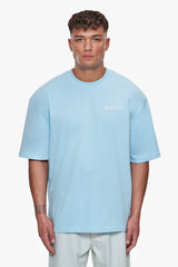 HEAVY OVERSIZE QUAD CRIME T-SHIRT BABY BLUE