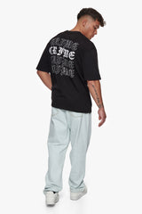 HEAVY OVERSIZE QUAD CRIME T-SHIRT BLACK
