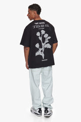 HEAVY OVERSIZE NEED TO HUSTLE  T-SHIRT BLACK
