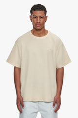 HEAVY OVERSIZE V2 WAFFLE  T-SHIRT CREAM