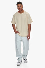 HEAVY OVERSIZE V2 WAFFLE  T-SHIRT CREAM