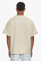 HEAVY OVERSIZE V2 WAFFLE  T-SHIRT CREAM