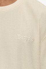 HEAVY OVERSIZE V2 WAFFLE  T-SHIRT CREAM
