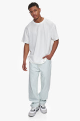 HEAVY OVERSIZE COTTON PATCH  T-SHIRT CREAM WHITE