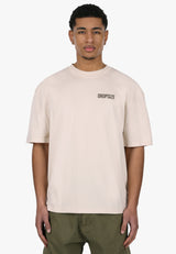 HEAVY OVERSIZE HUSTLE CLUB CIRCLE COCONUT MILK