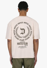 HEAVY OVERSIZE HUSTLE CLUB CIRCLE COCONUT MILK