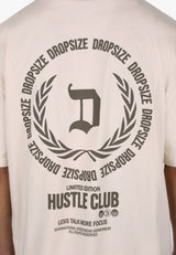 HEAVY OVERSIZE HUSTLE CLUB CIRCLE COCONUT MILK
