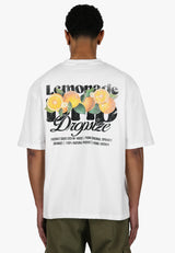 HEAVY OVERSIZE ORANGE LEMONADE T-SHIRT CREAM WHITE