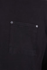 HEAVY OVERSIZE POCKET T-SHIRT ACID WASHED BLACK