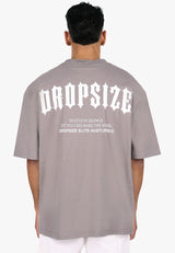 HEAVY OVERSIZE BIG PRINT T-SHIRT DRIFTWOOD