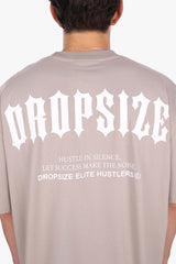 HEAVY OVERSIZE BIG PRINT T-SHIRT SIMPLY TAUPE
