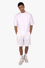 SIDE RIB T-SHIRT CREAM WHITE