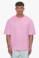 HEAVY OVERSIZE EMBO T-SHIRT PINK