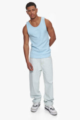 RIB TANK TOP BABY BLUE