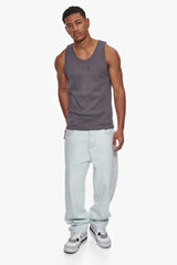 RIB TANK TOP GREY