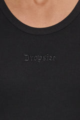 RIB TANK TOP BLACK