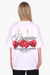 HEAVY OVERSIZE CHERRIES T-SHIRT WHITE