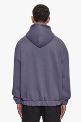 SUPER HEAVY OVERISZE BLANK ZIP HOODIE GRANITE