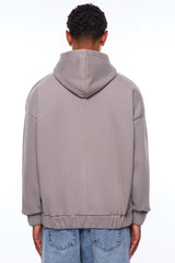 HEAVY OVERSIZE EMBO ZIP HOODIE WET WEATHER