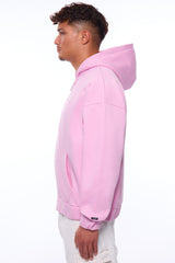 SUPER HEAVY OVERSIZE BLANK ZIP HOODIE PINK