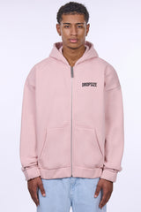 HEAVY OVERSIZE HD PRINT ZIP HOODIE LOTUS