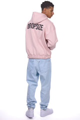 HEAVY OVERSIZE HD PRINT ZIP HOODIE LOTUS