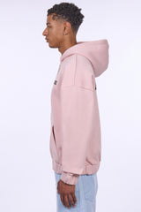 HEAVY OVERSIZE HD PRINT ZIP HOODIE LOTUS