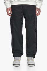 SINGLE CARGO POCKET WORK WEAR PANTS BLACK