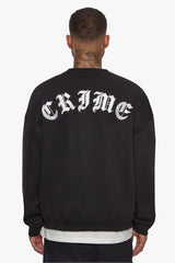 HEAVY CRIME CREWNECK SWEATER BLACK