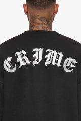 HEAVY CRIME CREWNECK SWEATER BLACK