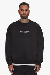 HEAVY CRIME CREWNECK SWEATER BLACK