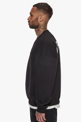 HEAVY CRIME CREWNECK SWEATER BLACK